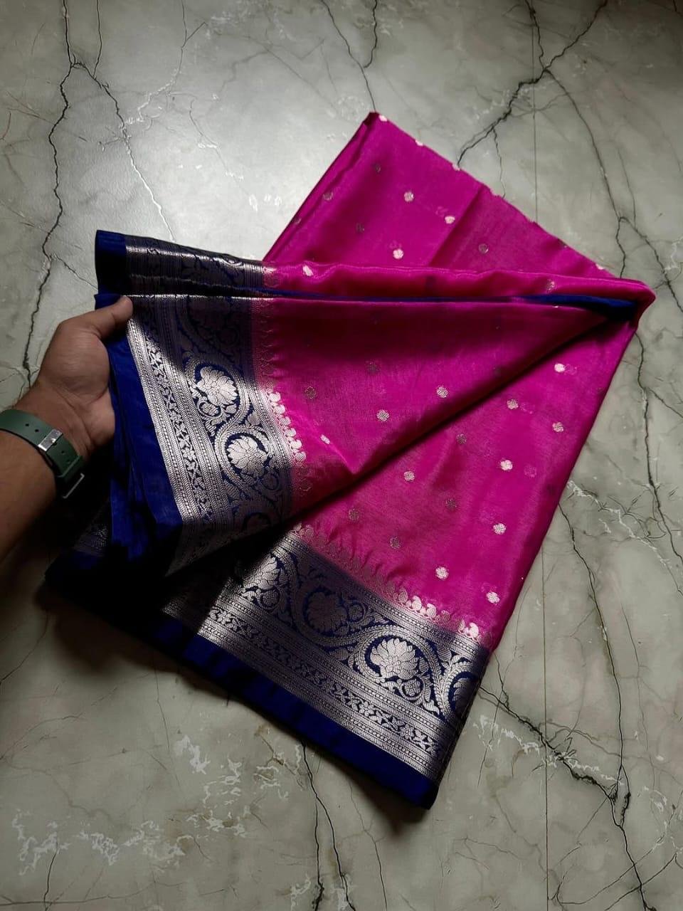 Warm Silk Fancy Butti Saree - View 2